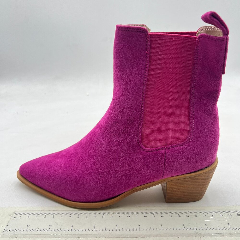 Women's Fuchsia Suede Ankle Boot